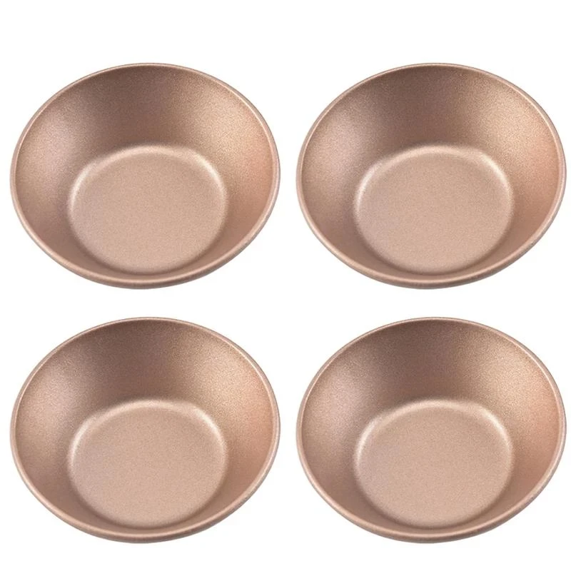 

4pcs Mini Pie Muffin Cupcake Pans Nonstick Aluminum Alloy Egg Tart Mold Reusable Cupcake And Muffin Baking Cup Tartlets Pans