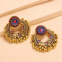 indian jhumka ear rings for women girl pendientes beads vintagedangle earring jewelry gold color kolczyki boho pearl aesthetic
