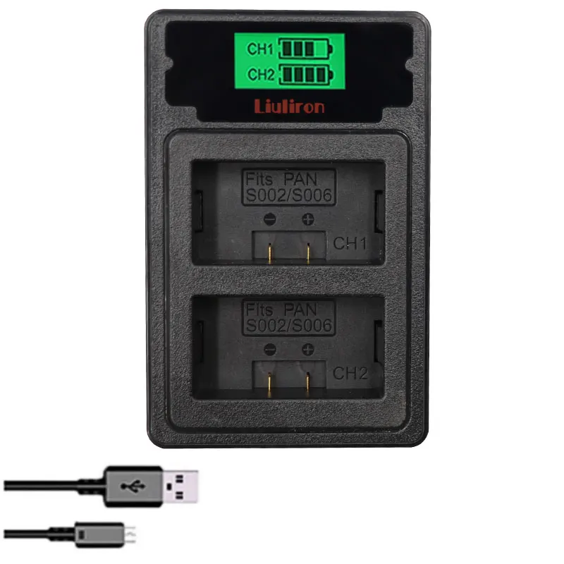 CGA-S006 S006 DMW-BMA7 S006A CGR-S006E Батарея + ЖК-дисплей двойной Зарядное устройство для