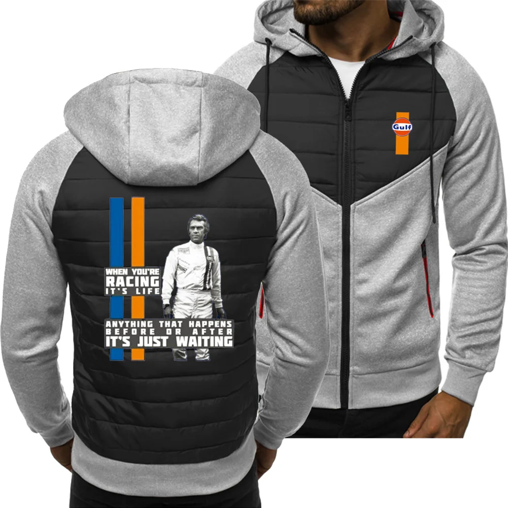 

2021 New Men Gulf 23 Logo Hoodies Spring Autumn Jacket Casual Sweatshirt Long Sleeve Zipper Hoody