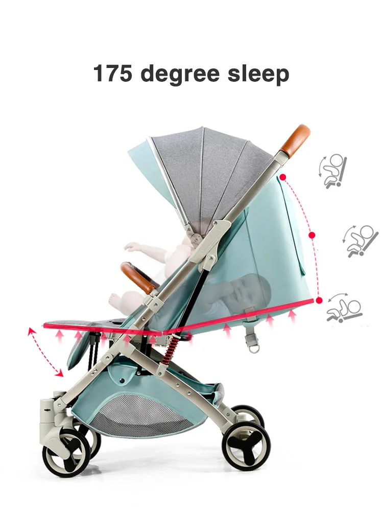 Babyfond 5.8 kg Light Stroller Portable Carriage Umbrella Baby Newborn Travelling Pram On Plane Suitable 4 Seasons Gift | Мать и ребенок