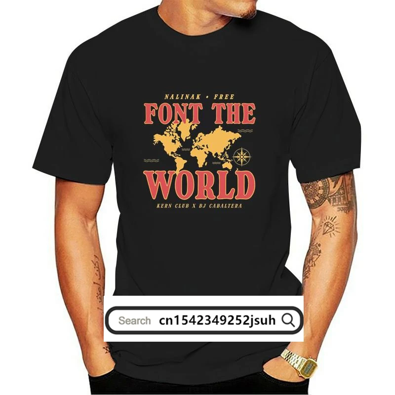 

2021 New Men's Casual Short-Sleeved T Shirt Map World Printing Trend Fashion Men's And Women's Short-Sleeved T Shirt