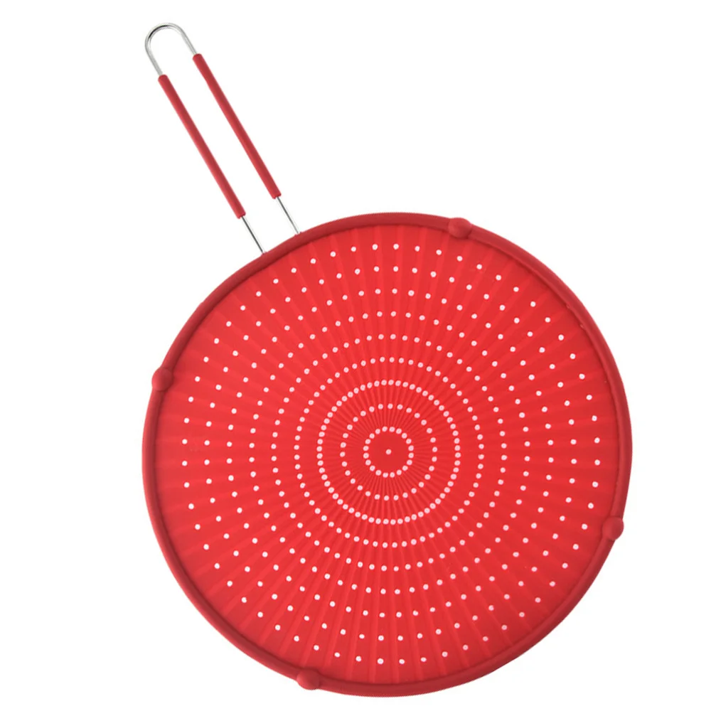 

1pc Kitchen Oil Strainer Silicone Oil Mesh Filter Grease Oil Splatter Guard