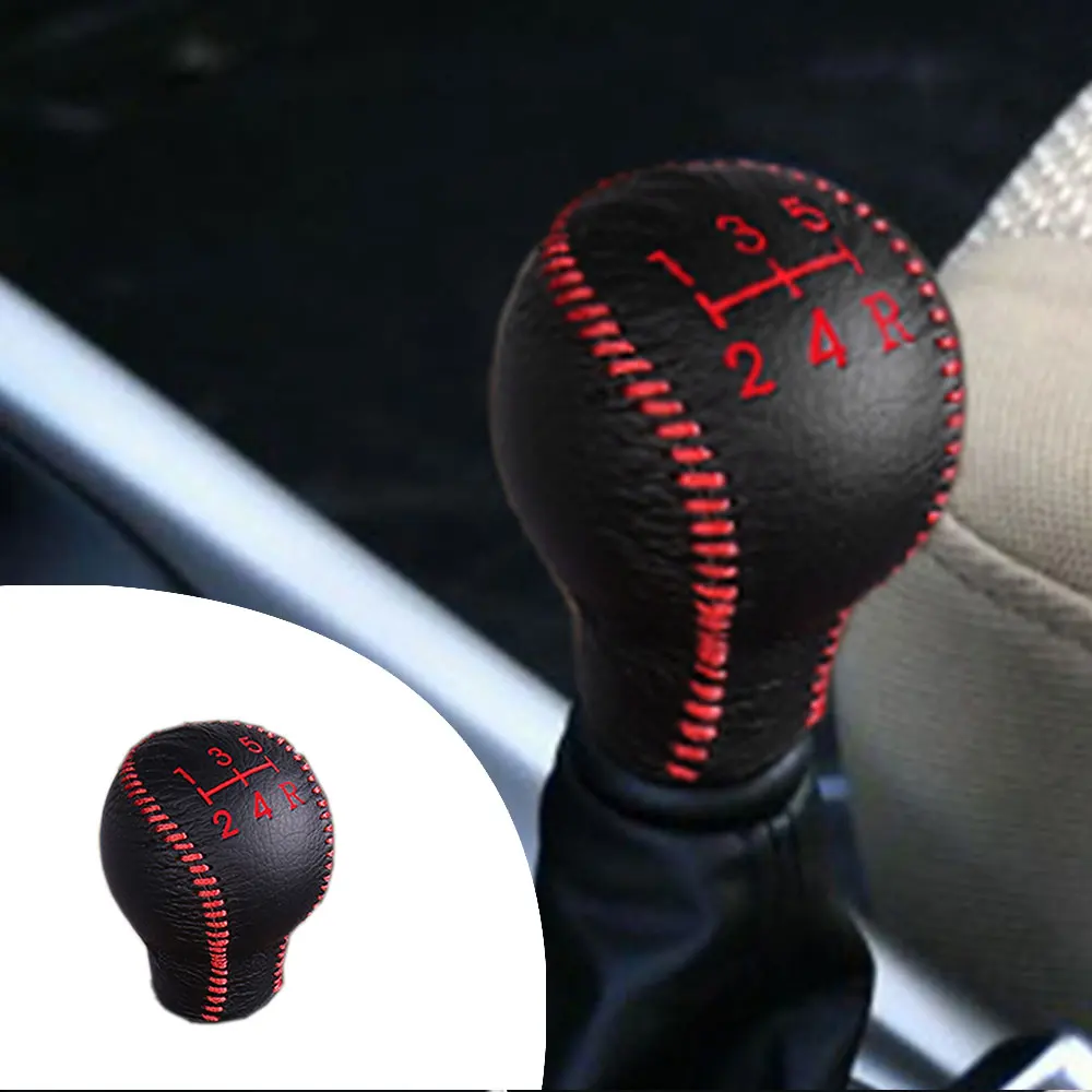 

Muchkey Leather Gear Shift Knob Cover For HYUNDAI ELANTRA 2004-2007 2008 2009 2010 2011 5 Speed Manual Shift Lever
