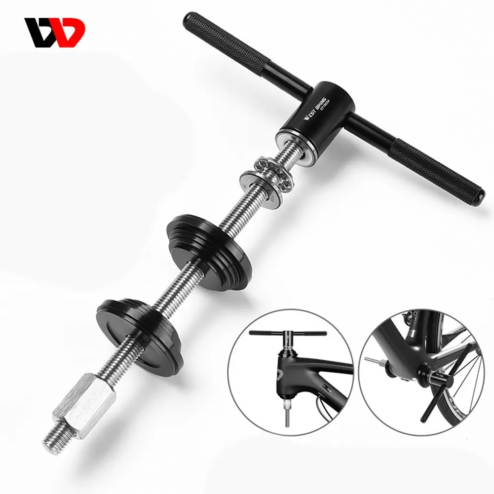 

Black Bike Headset Bottom Bracket BB Install Single Double-Side Cup Press In Tool MTB Road Installation Removal Repair Muti-tool