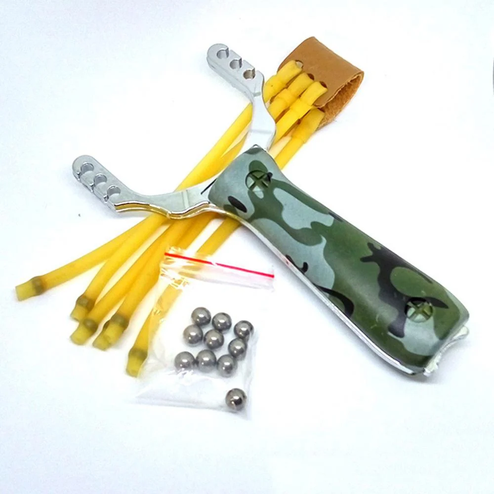 

Professional Slingshot Hunting Shot Aluminum Alloy Catapult Sling Camouflage Bow Un-hurtable Outdoor Game Playing Tools