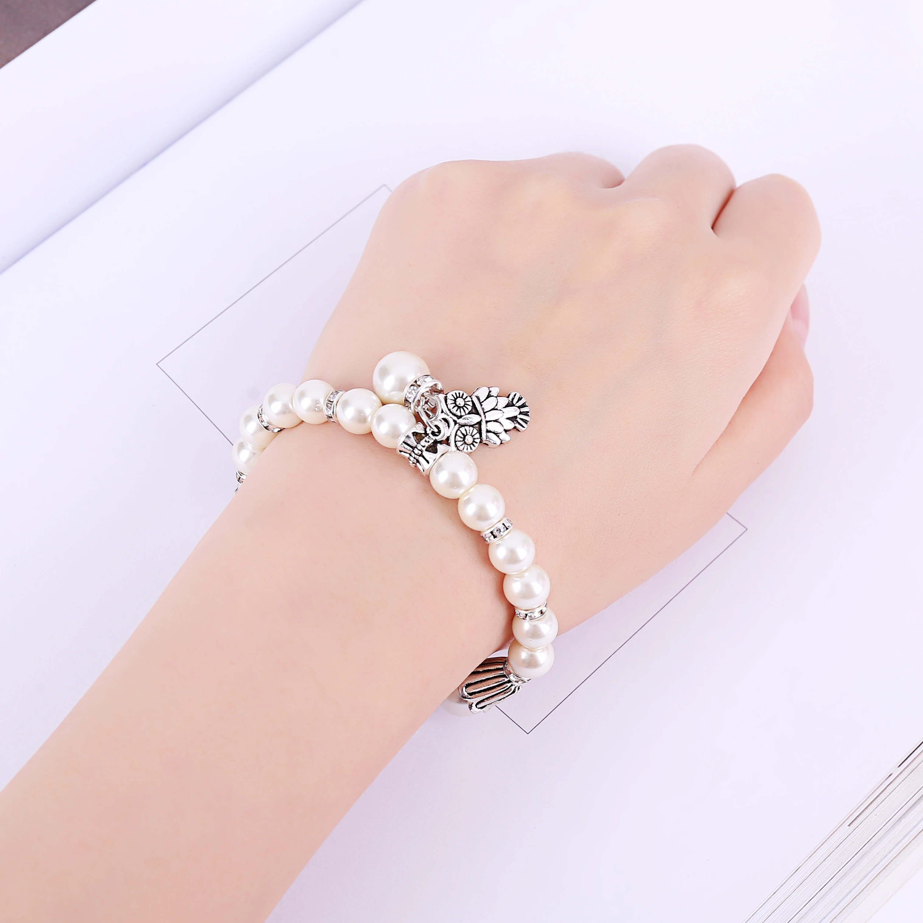 Украшение Древо жизни подвеска с искусственным жемчугом браслет для женщин