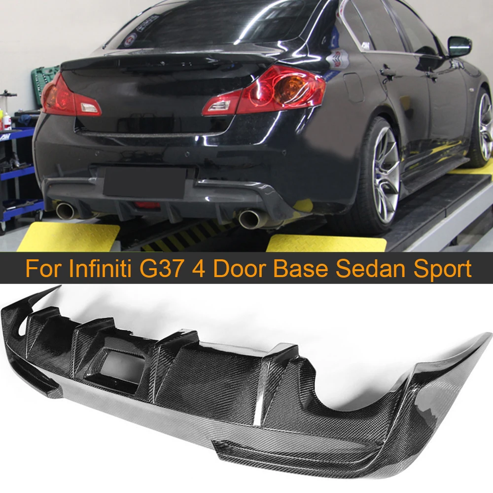 Carbon Fiber Car Carbon Rear Diffuser for Infiniti G37 G37S 4 Door Base Sedan Sport 2009 - 2013 not fit USA Market Rear Diffuser
