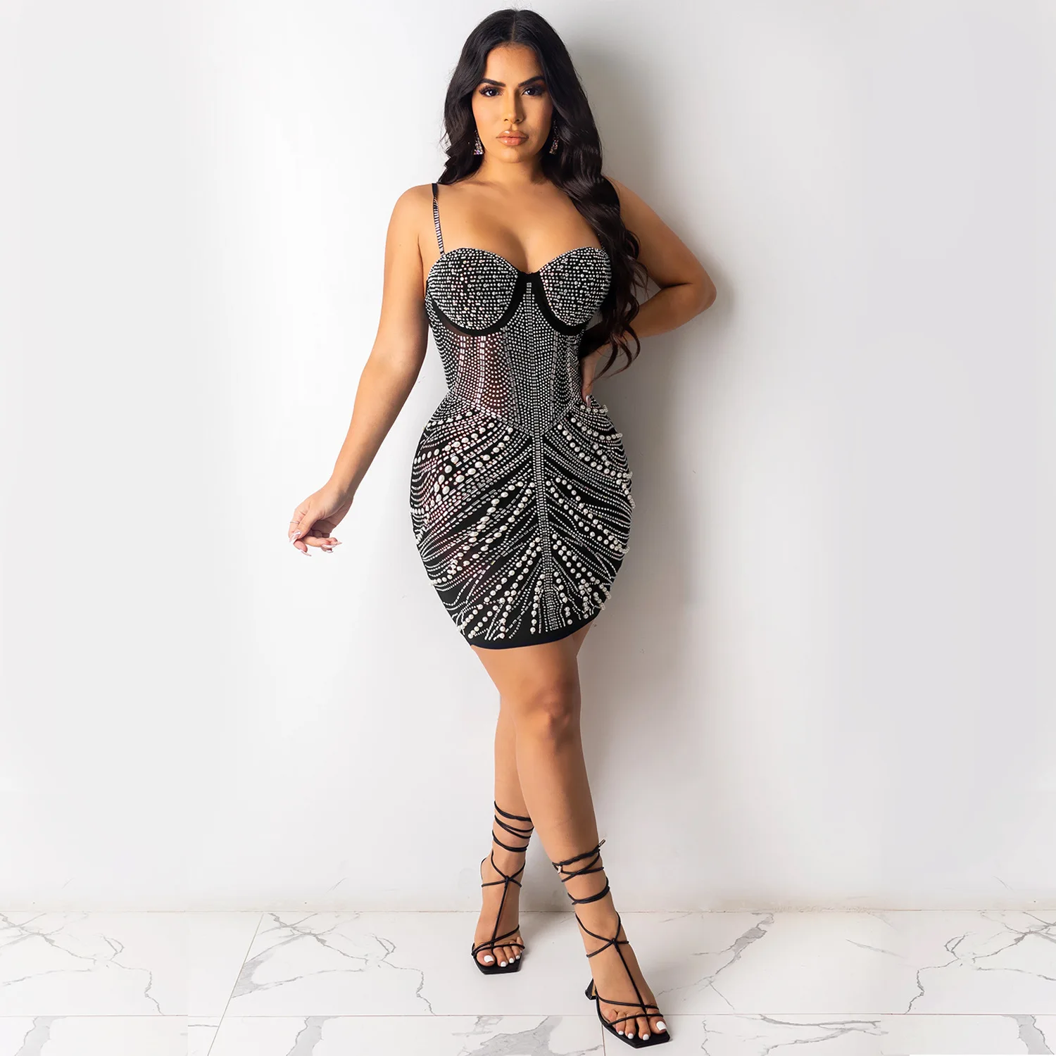 

Women's 2021 Hot Rhinestone Sexy Dress birthday dress for women
