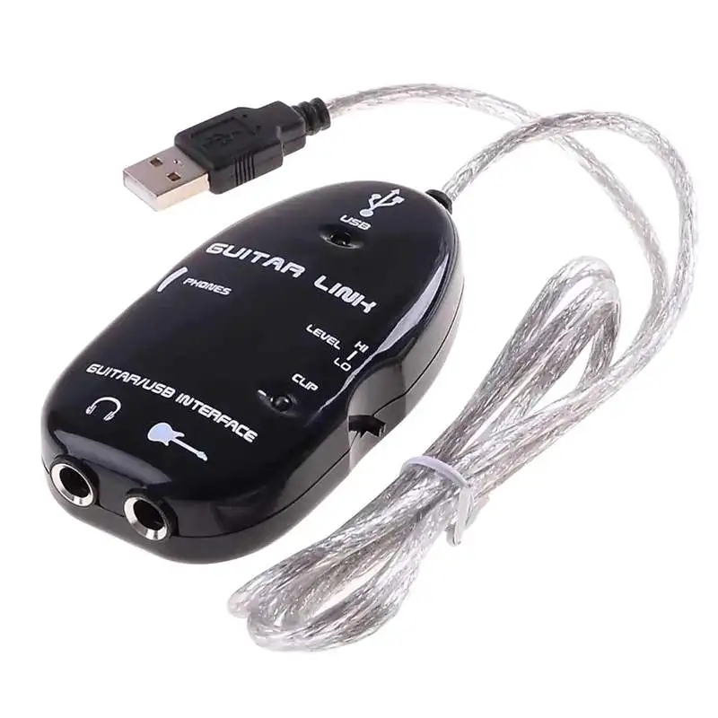 Переходник для гитарного кабеля легкий USB аудио кабель записи музыки басов