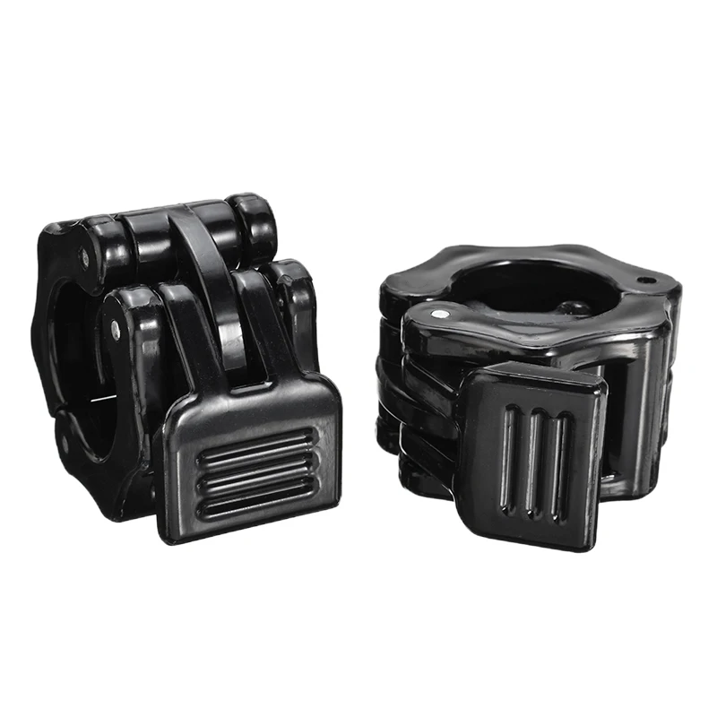 2 шт. черный пластиковый замок для штанги воротники тяжелой атлетики хомуты