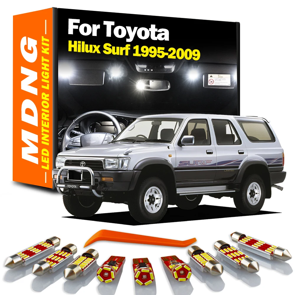MDNG Canbus Светодиодная лампа для освещения салона автомобиля Kit Toyota Hilux Surf 1995-2005 2006 2007