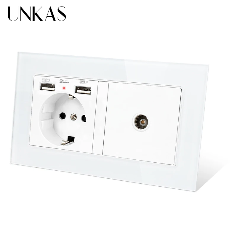 UNKAS гнездо питания стандарта ЕС на основе Женские туфли плоской подошве ТВ Джек