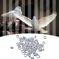 100 pieces pigeon bayonet number ring foot ring bird supplies opening identification ring mark ring random color