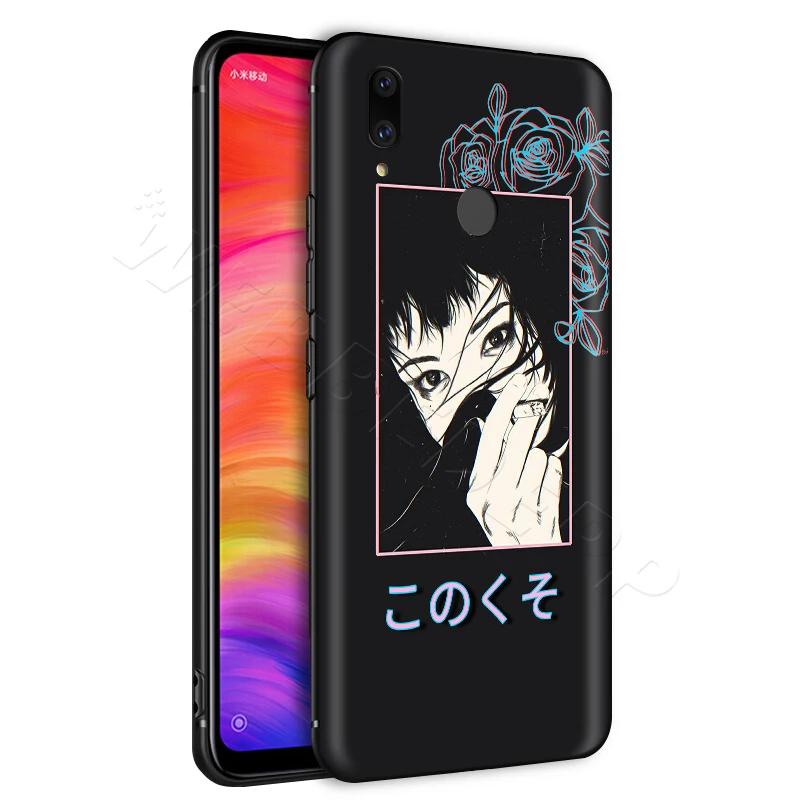 Грустно аниме эстетика vaporwave чехол для Xiaomi Redmi 4A 4X5 5A 6 6A 7 7A S2 Примечание Go K20 Pro Plus премьер-8 T