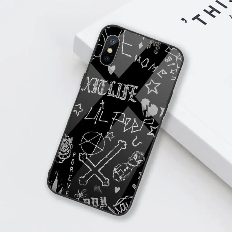 

Lil Peep Phone Case Tempered glass For iphone 6 6S 7 8 plus X XS XR 11 12 mini PRO MAX