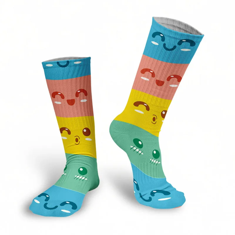 Новые модные носки с 3D рисунком смайликов для женщин эмотивы милые студенческие