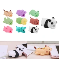 1pc cute bite cartoon animal cable protector cord wire protection mini cover charging cable winder high quality protector new