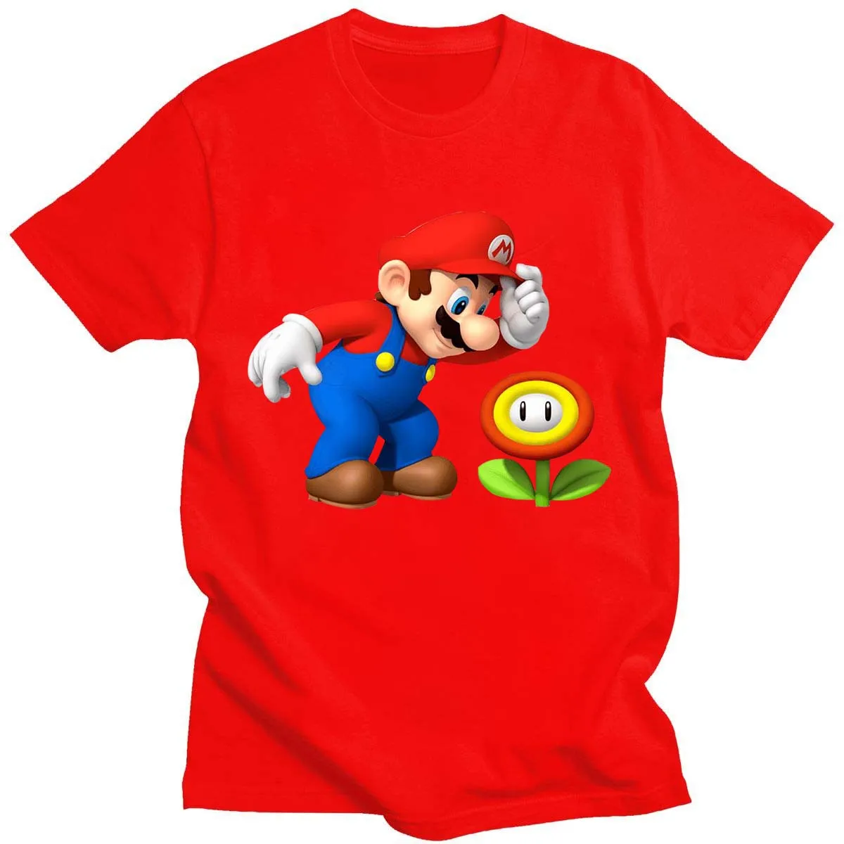 90-х классический Super Mario унисекс футболка 100% хлопок Мода ностальгическая - Фото №1