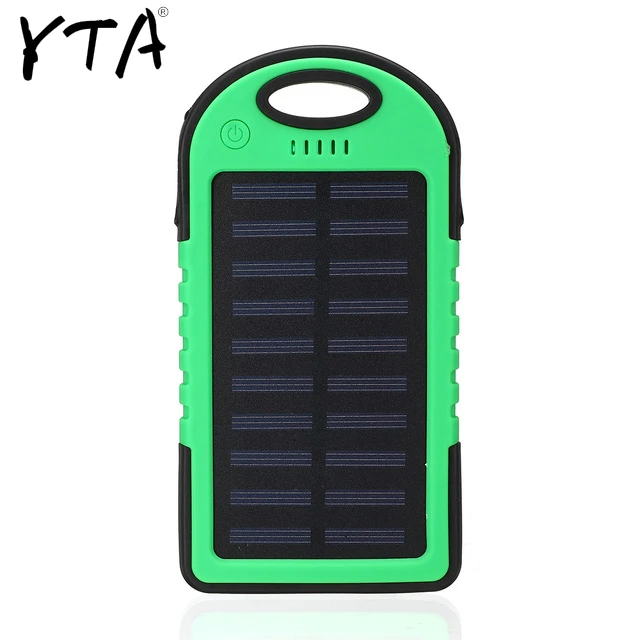 Топ Солнечный внешний аккумулятор водонепроницаемый 12000 мАч Солнечное зарядное