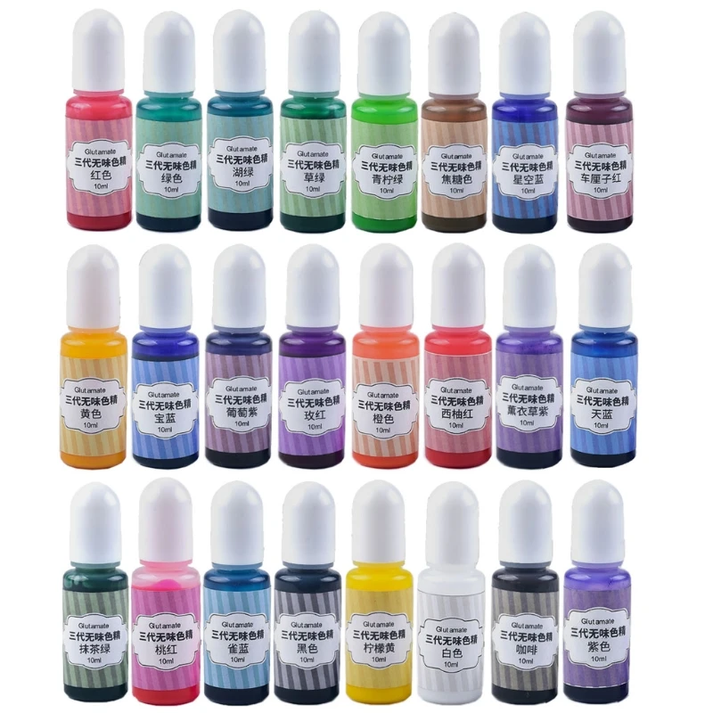

24 Colors Epoxy Resin Pigment Liquid Epoxy Resin Dye Translucent Resin Colorants