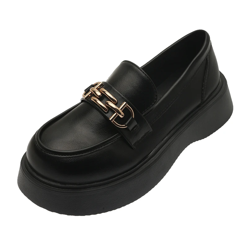 

Новинка весна-осень 2021, женские туфли на плоской подошве, женская кожаная обувь на платформе, повседневные туфли с пряжкой, женская модная у...