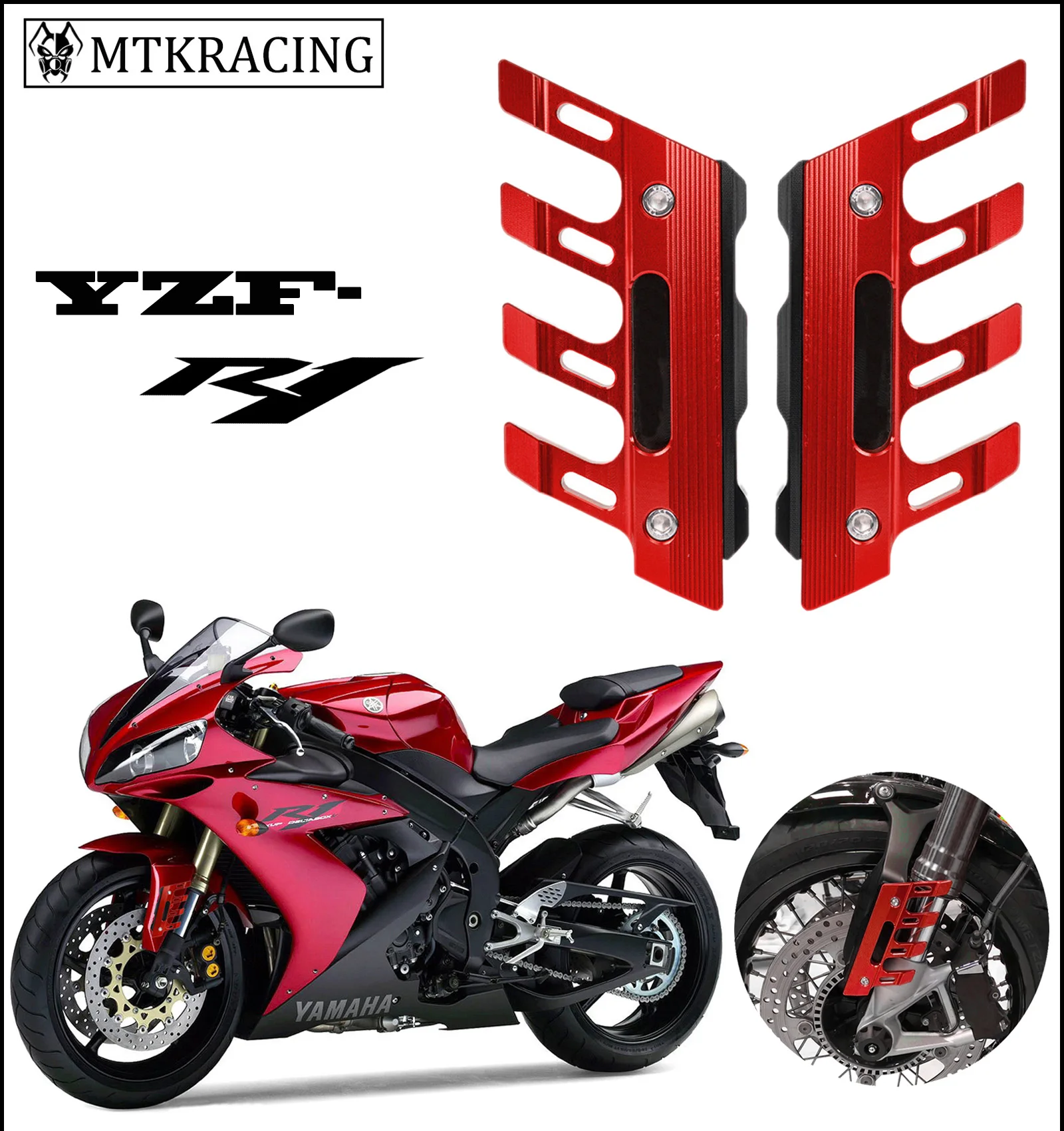 

Для YAMAHA YZF-R1 R1 YZFR1 R 1 YZF R1 мотоциклетный брызговик, защита передней вилки, защитный блок, переднее крыло, ползунок, аксессуары