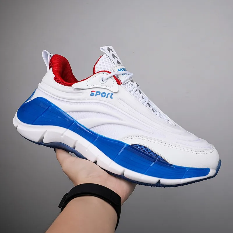 Туфли мужские дышащие брендовые без застежки повседневная обувь топ-сайдеры