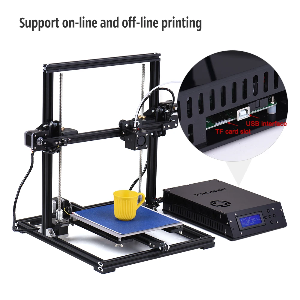 TRONXY X3 Desktop 3D Printer Kit DIY Self Assembly Auto Leveling Large Printing Size with LCD Screen 8GB Memory Card