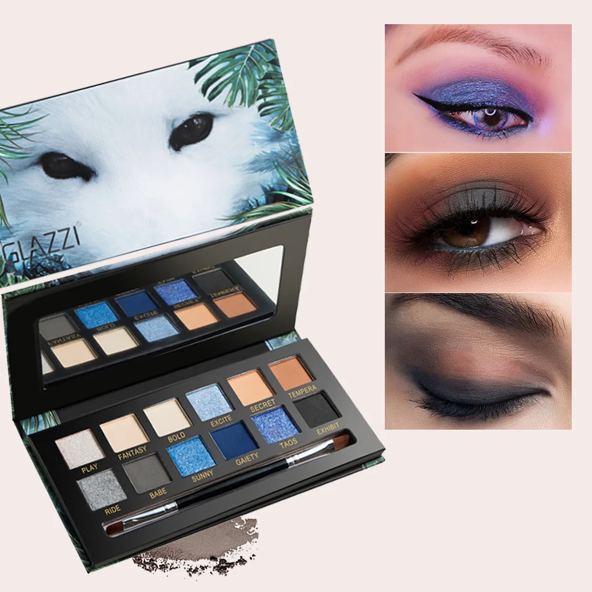 Палетка теней для век с блестками 12 цветов |