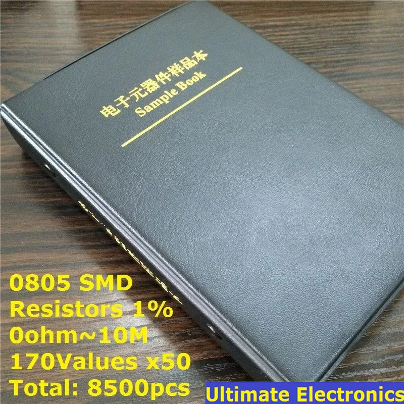 0805 SMD образец резистора Book 170 значения * 50 шт. = 8500 1% от 0 Ом до 10 м чип-комплект