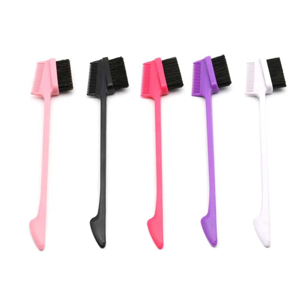 

Double Sided Edge Control Hair Comb Hair Styling Hair Brush Eyebrow Comb Hairdressing Hairbrush Makeup Brush For Men Women New