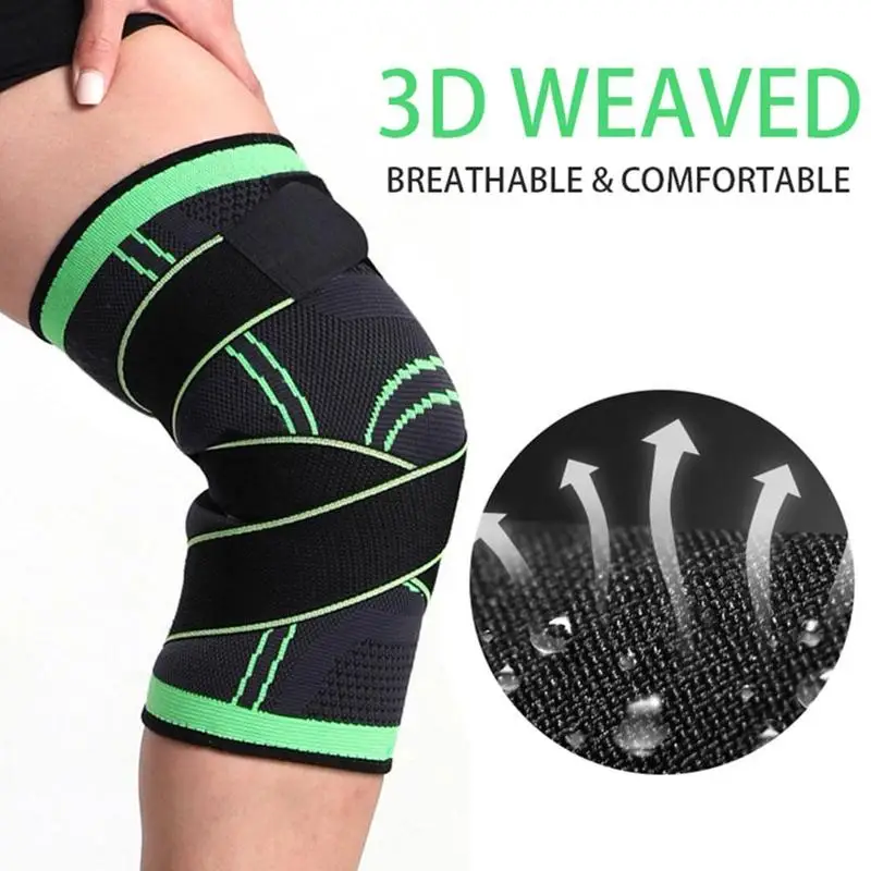 Наколенники 3D компрессионные эластичный пояс под давлением для бега баскетбола