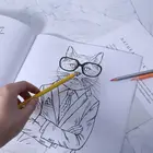 C1FB 6 шт., круглая кисть, ручка с крючком, художественный нейлоновый Набор для рисования волос, рисование красками