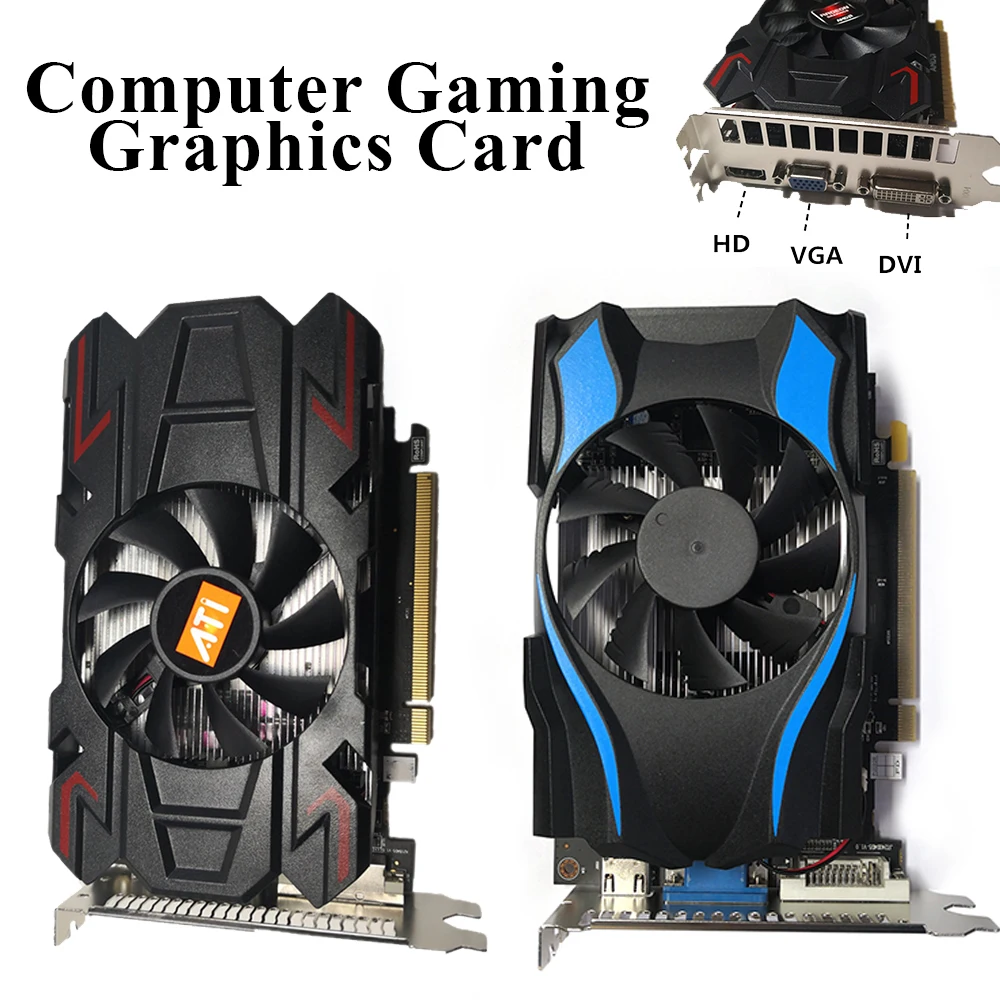 Игровая графическая карта AMD ATI RX550/ATI 7670/R7350/ATI 6770 1/2/4 Гб 2 0 бит DDR5 GDDR5 PCI-E HDMI DVI VGA