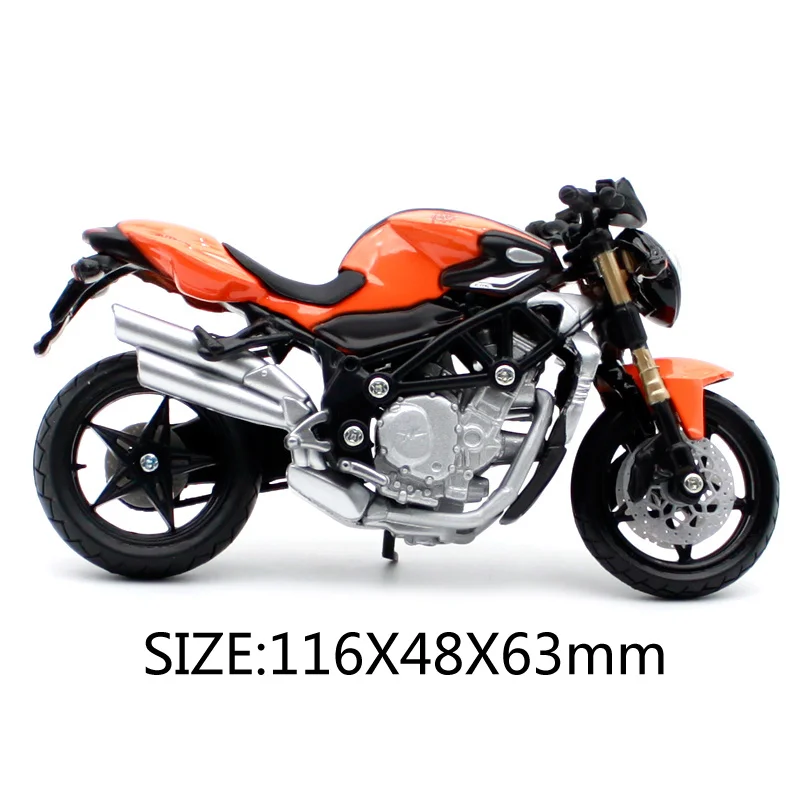 Bburago 1:18 MV Agusta Brutale S оранжевый мотоцикл велосипед литая модель игрушка Новый в