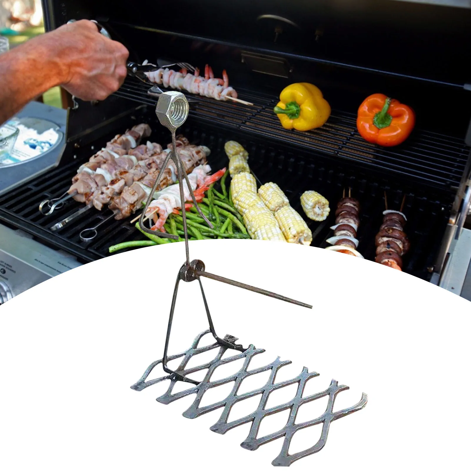 

New Fun Human Shape Barbecue Grill Stainless Steel Barbecue Grill Outdoor Camping BBQ Rack Cookware Kitchen Tools