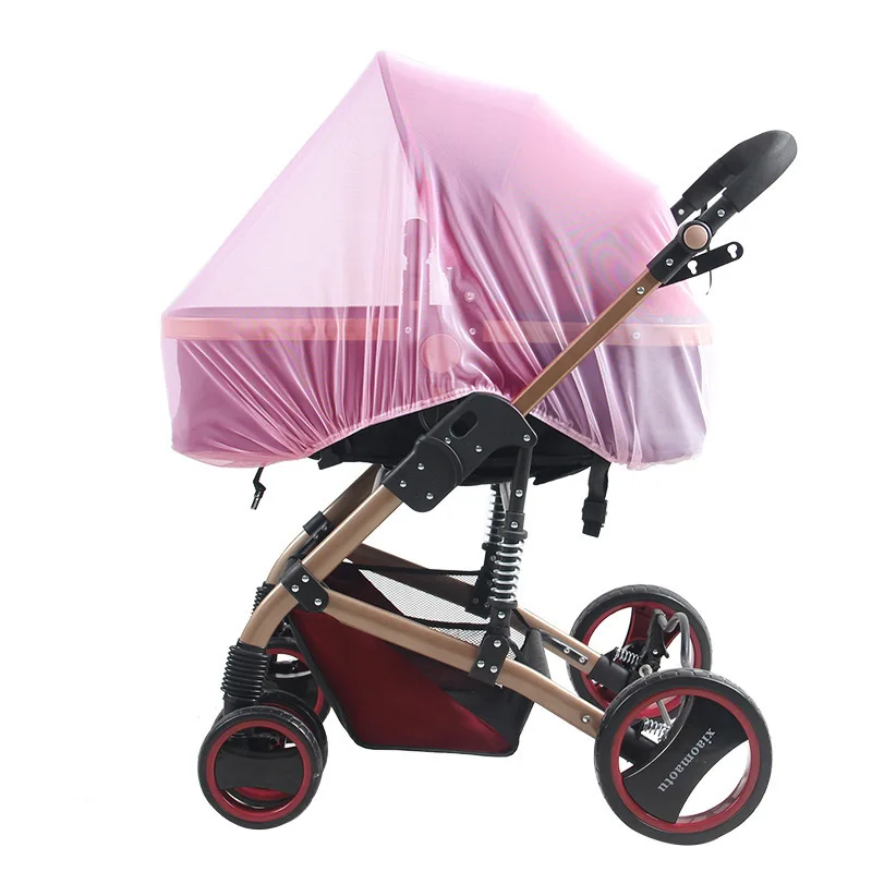 Increase Encryption Baby Stroller Universal Baby Stroller Full Cover Half Cover Nylon 3-color High-density Mosquito Net enlarge