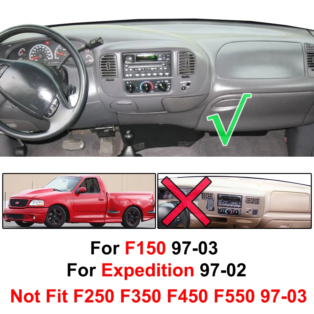 Xukey коврик для приборной панели крышка Ford F150 фотография 1997 1998 1999 2000 2001 2002 |