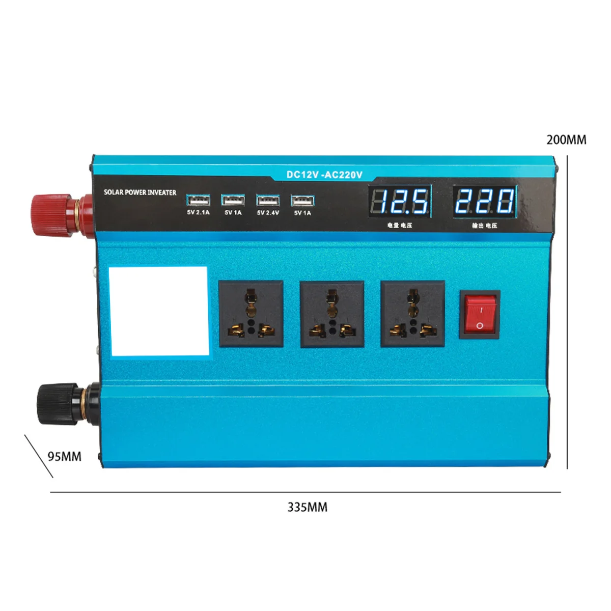 

Peak 10000W Sine Wave Power Inverter DC 12V 24V 48V to 220V Car Home Solar Inverter Converter Transformer+3 Chargers