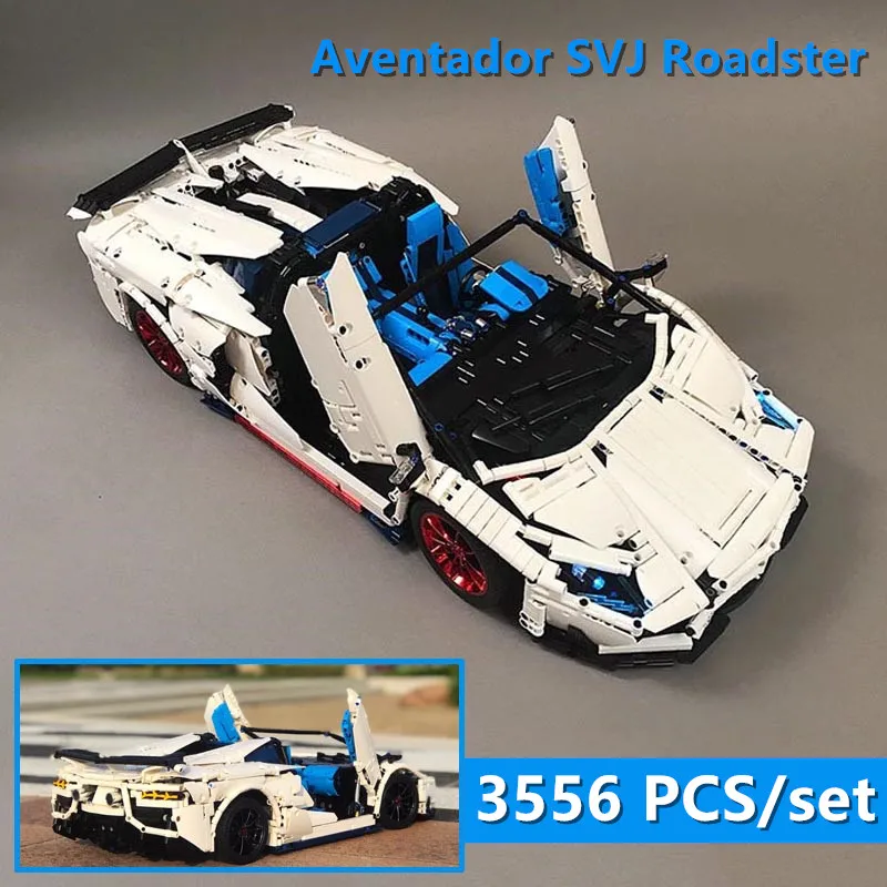 Only building blocks MOC Technic Vehicle Series Aventador SVJ Roadster fit MOC-17698 наборы строительные блоки кирпичи модель DIY детские игрушки подарки - Цвет: Only building blocks