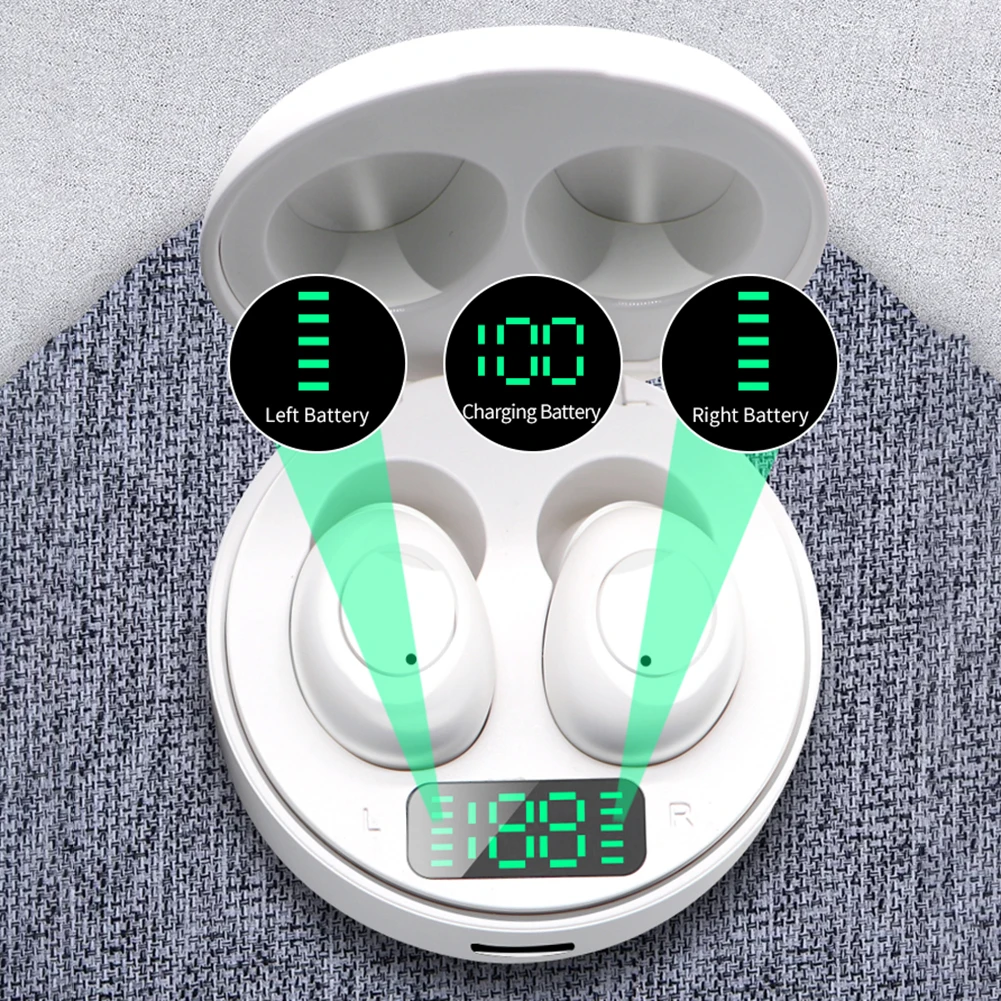 J1 Водонепроницаемая Bluetooth-совместимая гарнитура 5 0 со светодиодным дисплеем и