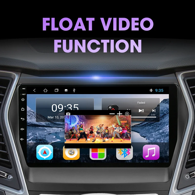 Jansite 9 &quotавтомобильное радио Android 0 для Hyundai Santa Fe 2012 2017 мультимедийный видео плеер