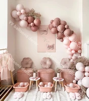 70pcs macaron baby pink balloon garland arch kit retro pink balloon for bridal showerwedding decor baby shower party decoration