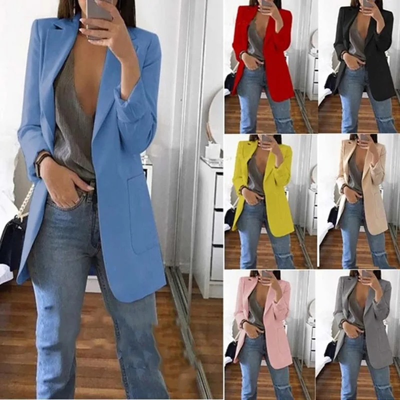 

Fashion 2Piece Sets Women Blazer Sexy Slash Neck Office Long Sleeve Suit Coat+Skirt Set Pink Blazer Women Clothing
