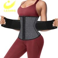 lazawg women slimming belt waist trainer body shaper corset sauna sweat shapewear gym workout neoprene belly wrap weight loss