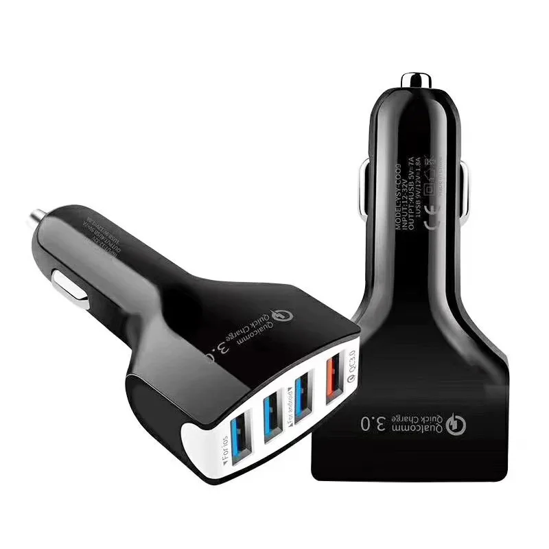2020 Новые 4 порта USB QC 3 0 Автомобильное зарядное устройство быстрой зарядки