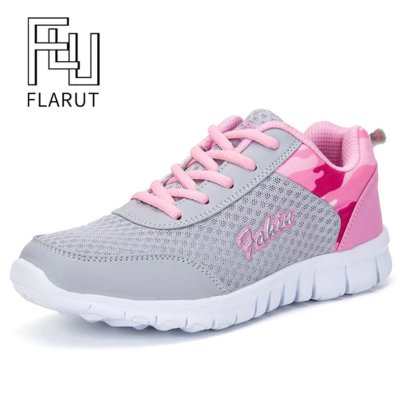 Спортивная обувь Женские дышащие кроссовки на плоской подошве Ультралегкие