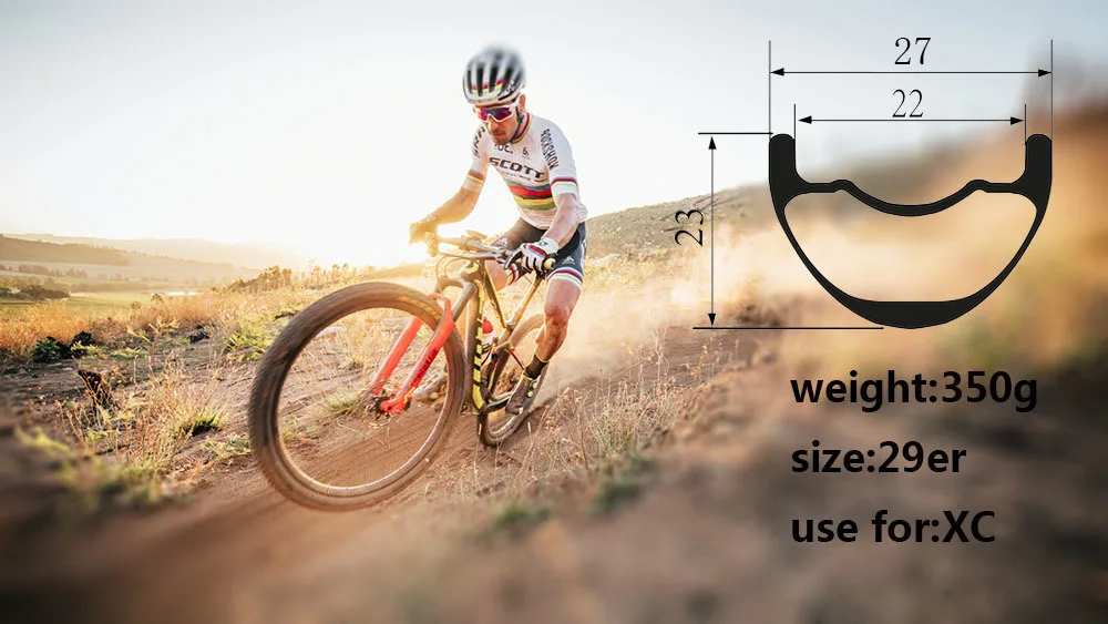 Элитный углеродный обод Mtb XC AM DH велосипедный обод 29er Mtb Hookless Асимметричный 24 27 30 35 40 50 мм ширина 29 мм Глубина Ems