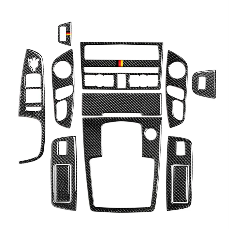 Консоль из углеродного волокна декоративная панель для CD Накладка Audi Q7 2008 2015
